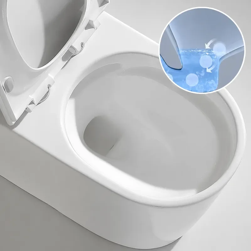 Rimless Siphon Jet Toilet One Piece Large Diameter Flush Silent Deodorant Ceramic Bathroom Sanitary Ware for Small Apartment