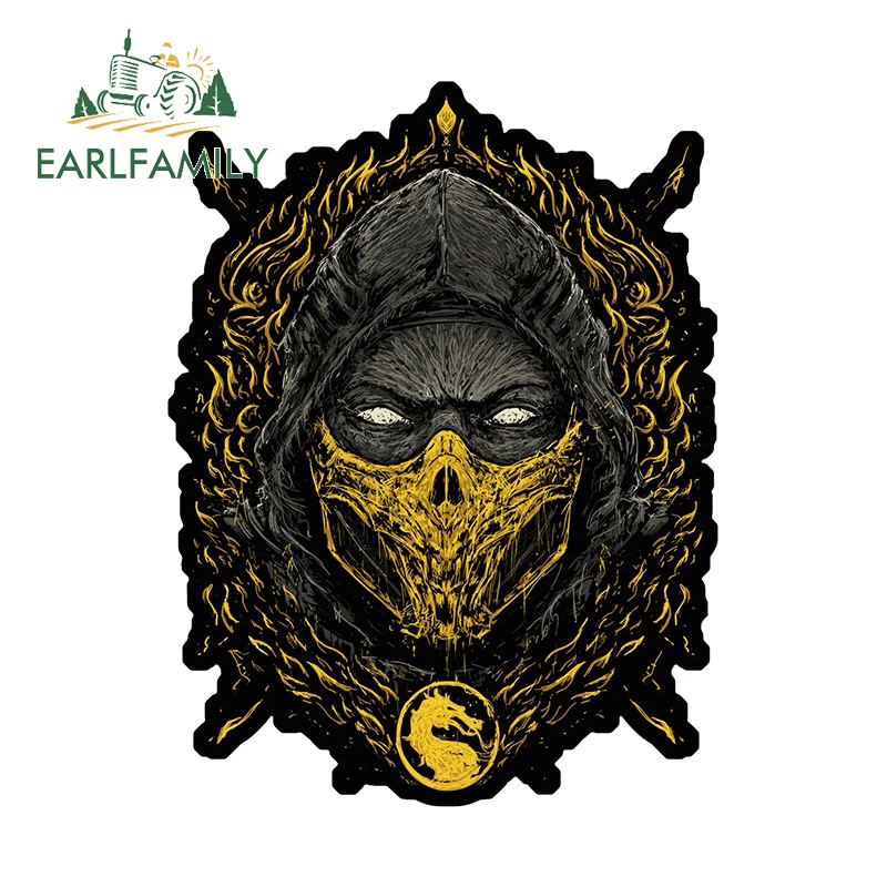 EARLFAMILY 13cm Mortal Kombat Arcade Game Sub Zero Noob Saibot Character Car Sticker Graphics Decal Laptop Car Door Protector