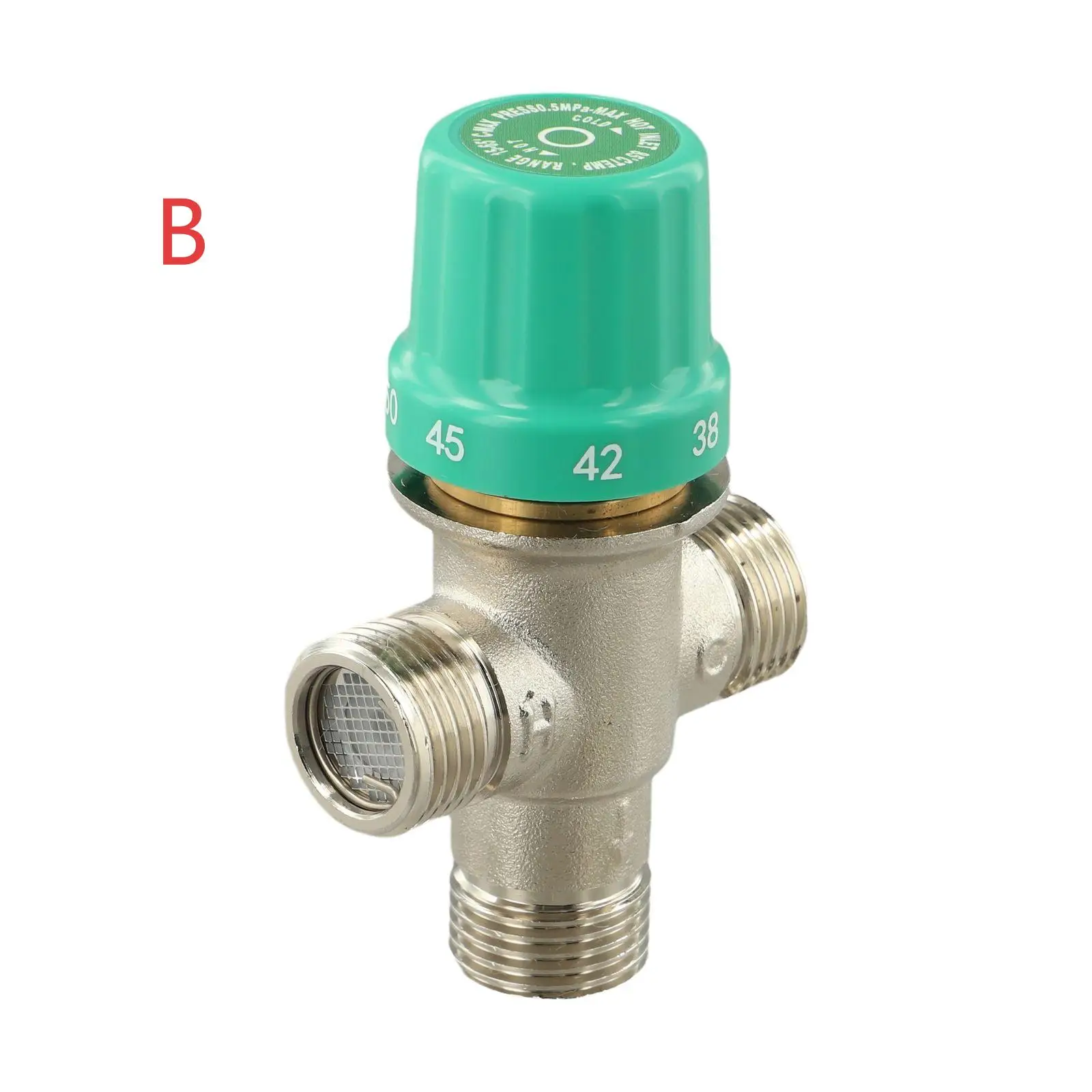 1pc Adjustable Thermostatic Mixing Valve 1/2 Inch Interface Copper Temperature Control Valve For Plumbing Systems Heating System