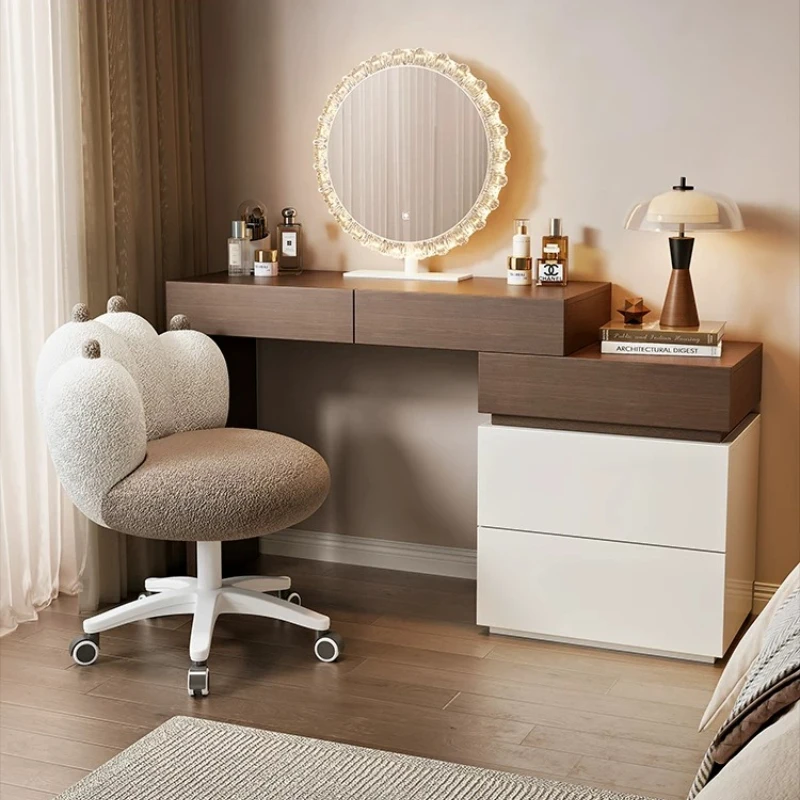 Square Nightstand Vanity Desk Organizers Modern Wooden Italian Hotel Vanity Desk Bedroom Storage Toaletka Z Lustrem Furniture