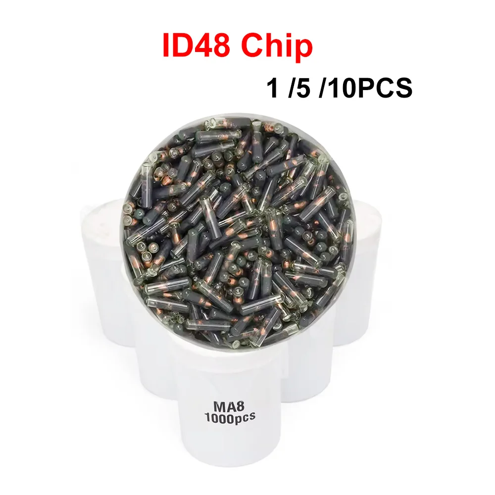 

1/5/10pcs ID48 glass chip auto transponder chip ID 48 KD48 chip for VW Audi Skoda Honda car key blank