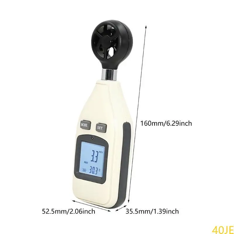 

40JE Easy Carry Wind Speed & Temperature Gauges GM816A with Low Power Consumption Digital Wind Meter for sailings