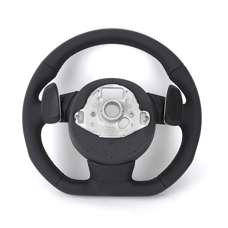 Custom S Line Style Half Perforate Leather Steering Wheel for Audi A3 A4 A5 A6 A7 C7 C8 S3 S4 S5 S6 S7 Q3 Q5 Q7 RS6 RS7 RS5 B8.5