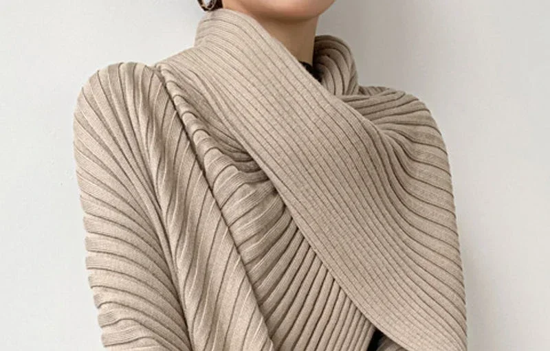 Knitted Sweater Poncho Vest Fashion Wrap Coat Shawl Lady Scarf Solid Color Wedding Party Wholesale Cape 2024 New T268