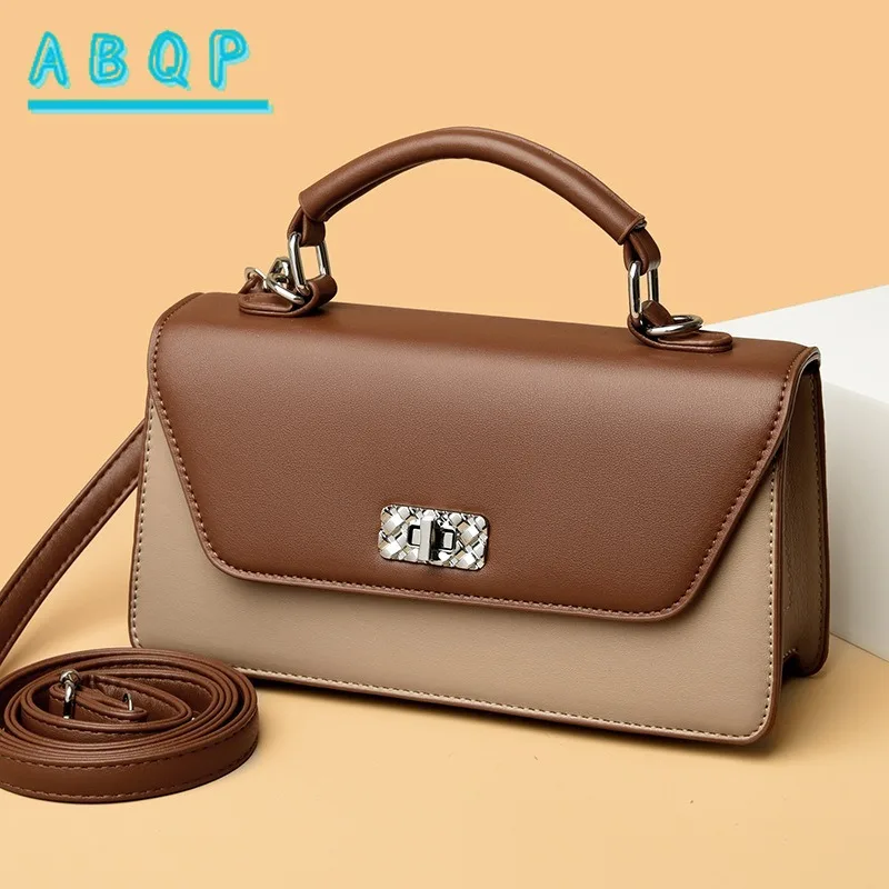 

Shoulder Bag 2025 New High-end Women's Niche Retro Contrasting Color Small Square Bags Crossbody Tote Bag Large Capacity