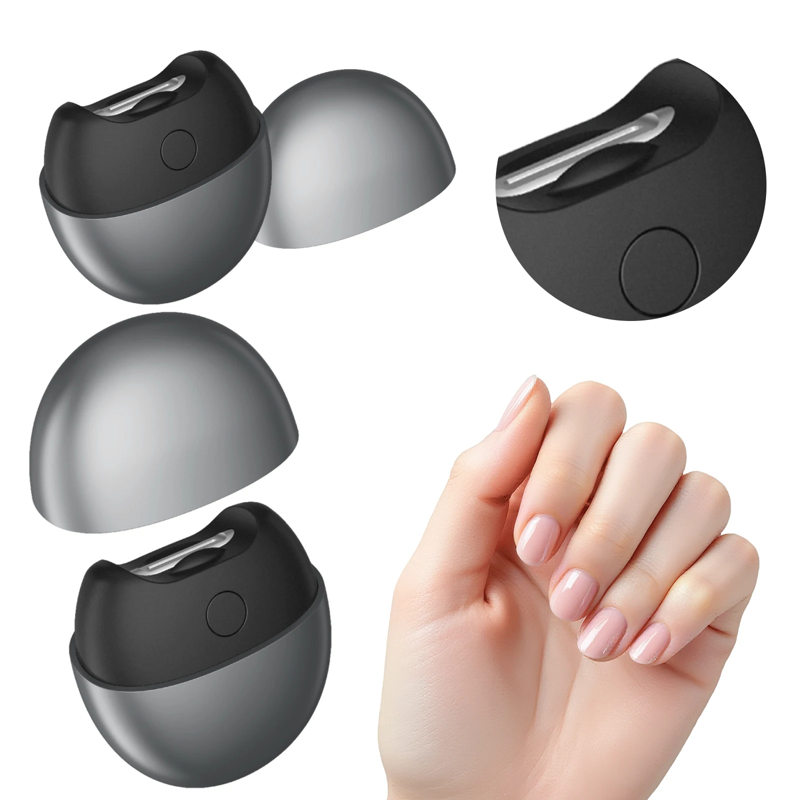 

Electric Multifunctional Nail Trimmer with Light and Scraps Storage Rechargeable Fingernail Trimmer for Kids Seniors and Adults