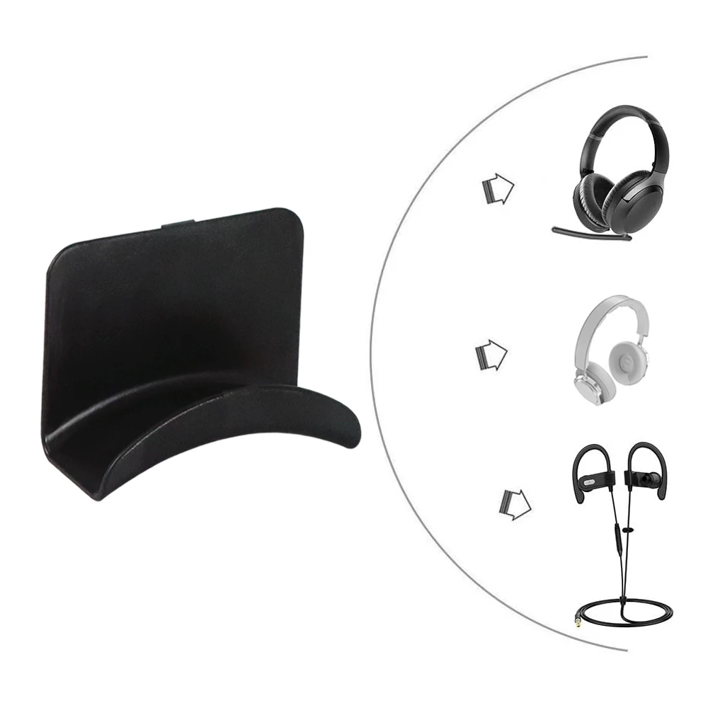 Universal Headset Hanger Adhesive Headphone Hanger Headphone Hook for Easy Damage-Free Wall Desk Or PC Mounting