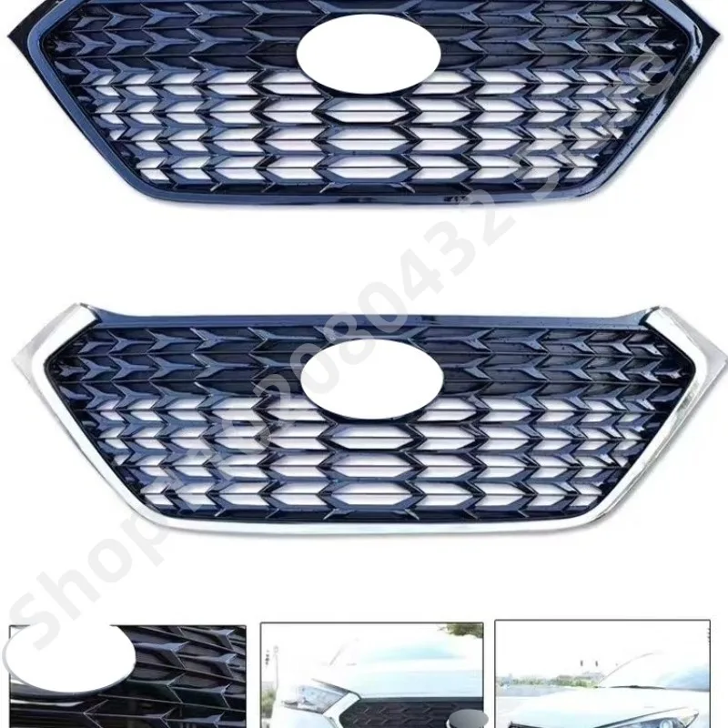 ABS Chrome /Bright black front grille Trim Trim Grills For Hyundai Tucson 2015-2017 Racing Grills