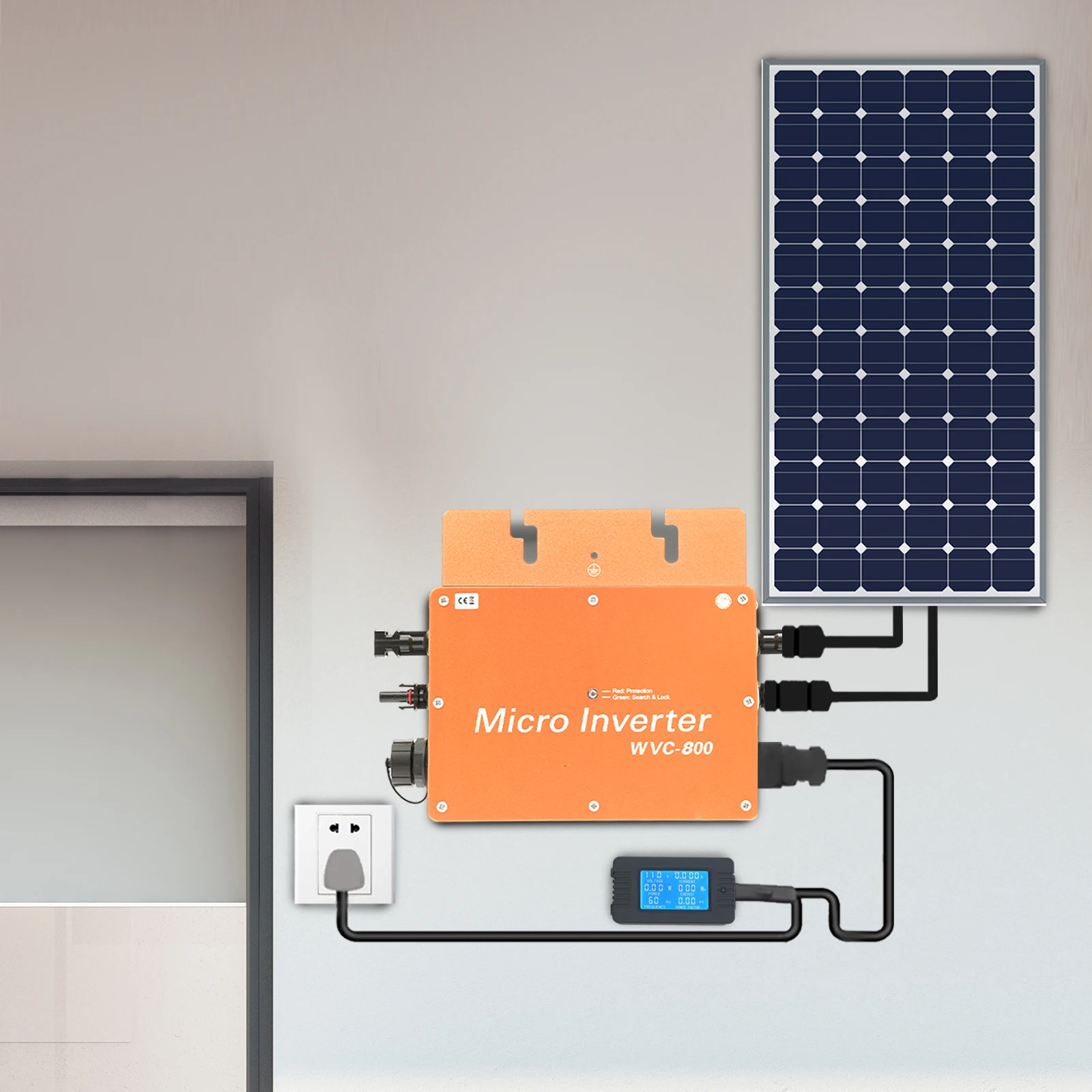 

Золотой инвертор солнечной энергии с ЖК-экраном, множественные превосходные технологии для жилых электростанций коммерческих помещений