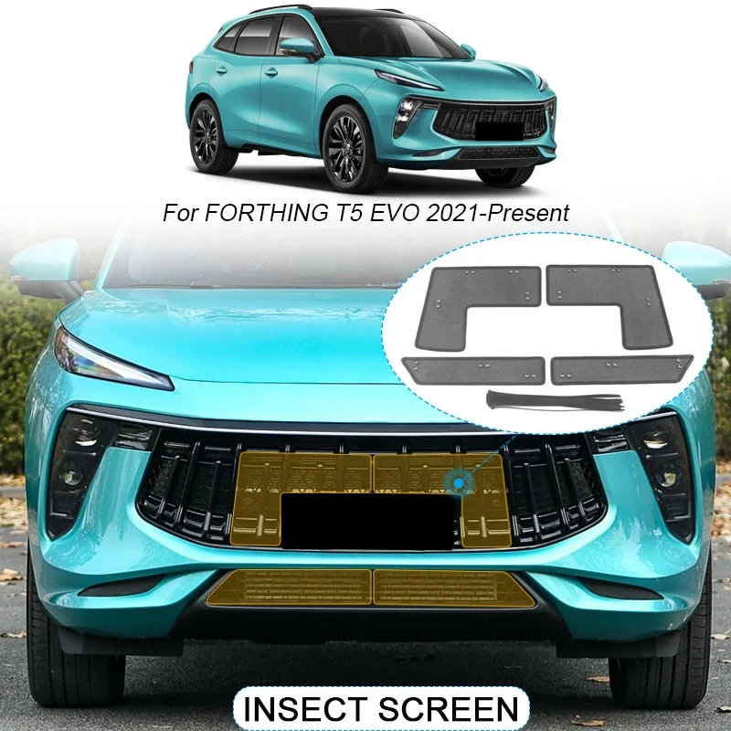 4PCS Car Insect-proof Air Inlet Protect Cover For Forthing T5 EVO 2021-2025 Auto Airin Insert Vent Racing Grill Filter Net