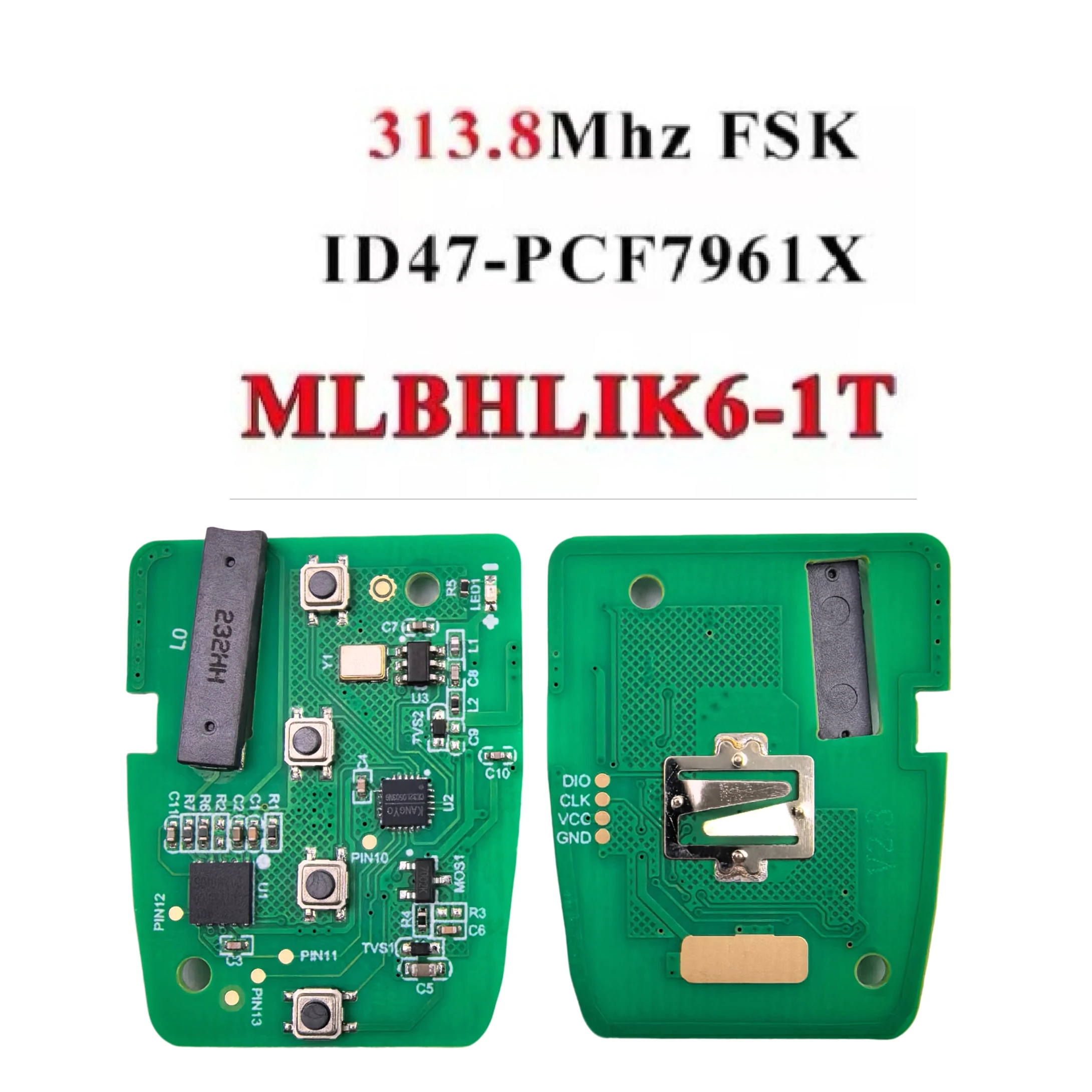 Jingxin Autoschlüssel-PCB-Leiterplatte ID47/7961 Chip-Fernbedienungsschlüssel für Honda 2013-2015 CRV 2013-2017 Accord Civic Fit MLBHLIK6-1TA – Detail 4
