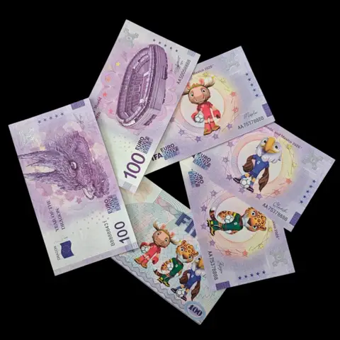 2026 Football Themed Commemorative Banknote, 100 Euro Fantasy Banknote UNC Paper Money Collectible Gift