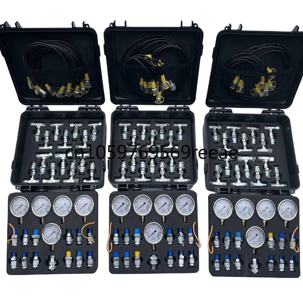 

Excavator Hydraulic Pressure Gauge Set Pressure 5 Gauges Hydraulic Diagnostic Test Kit Pressure Gauge Set Test Tool