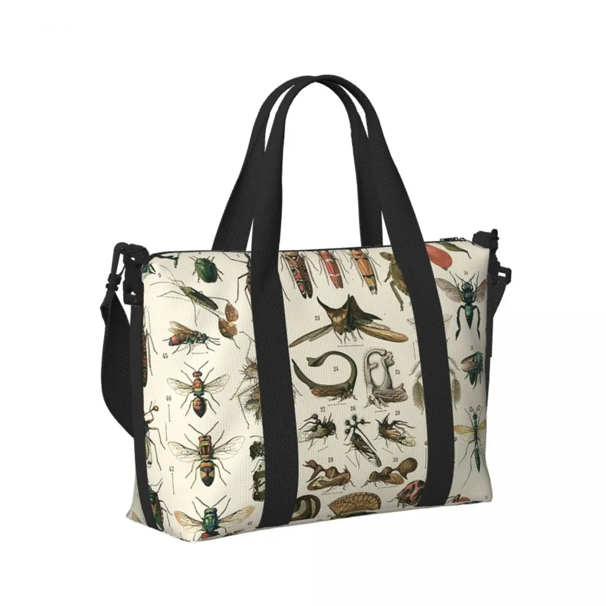 

Custom Insects 2 Beach Travel Bag Large Capacity Tote Bags for Gym Sport Women Shopping Duffle Shoulder Bag