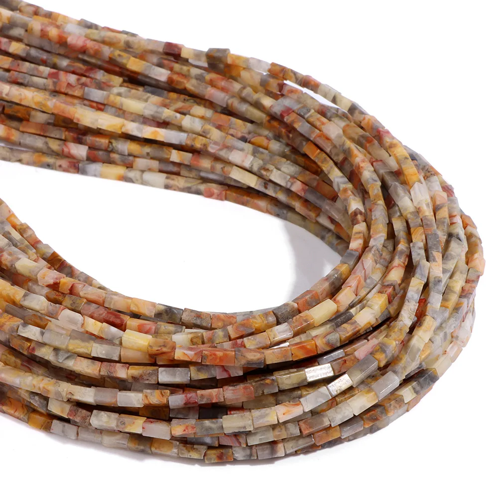 Natural Stone Rectangle Cube Beads for DIY Accessories