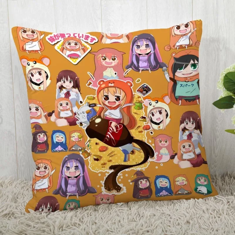 Himouto-Umaru-Chan Pillow Cover Customize Pillowcase Modern Home Decorative Pillow Case For Living Room 45X45cm