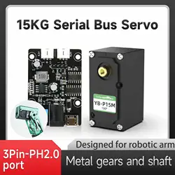 15KG Serial Bus Servos Intelligent Port Dual-axis Digital Servo High-precision With Debug Board for DIY Bionic Robot Robotic Arm