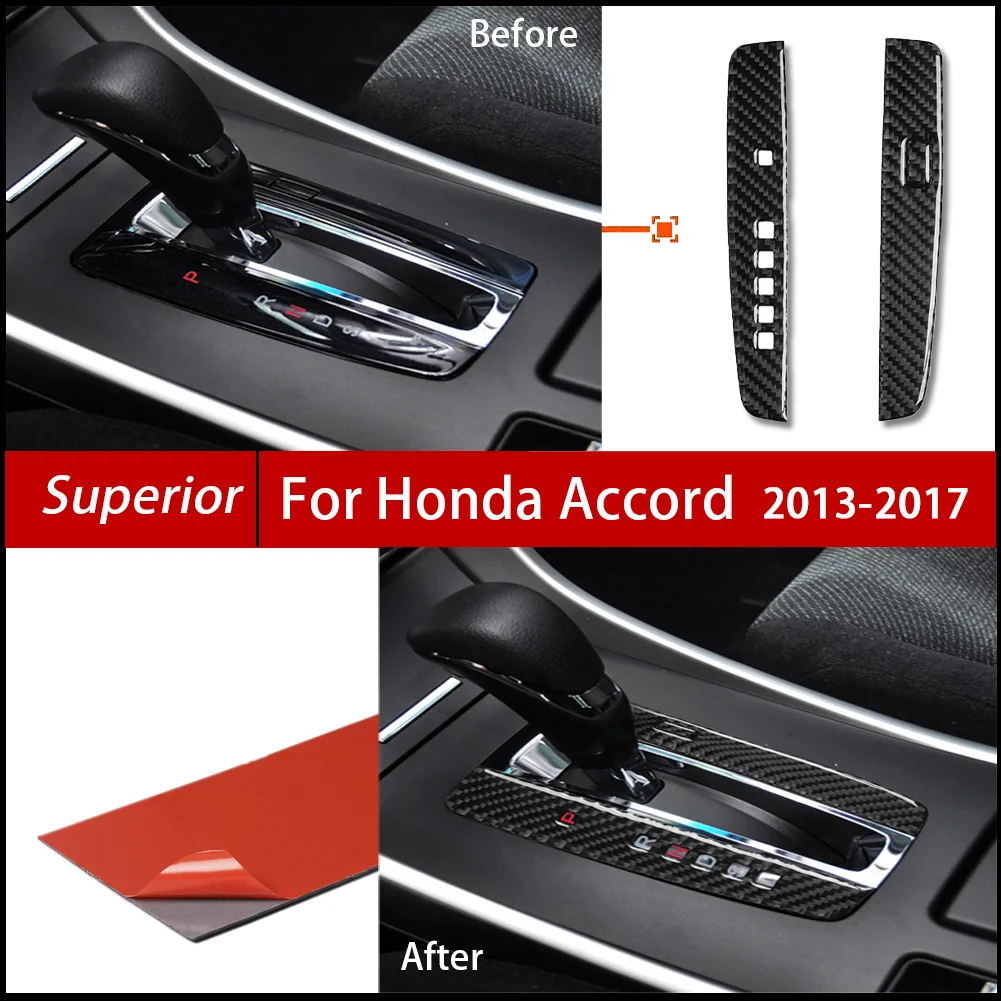 

For Honda Accord 2013-2017 Automotive Soft Carbon Fiber Interior Kit - Waterproof car Stickers For Gear Panel
