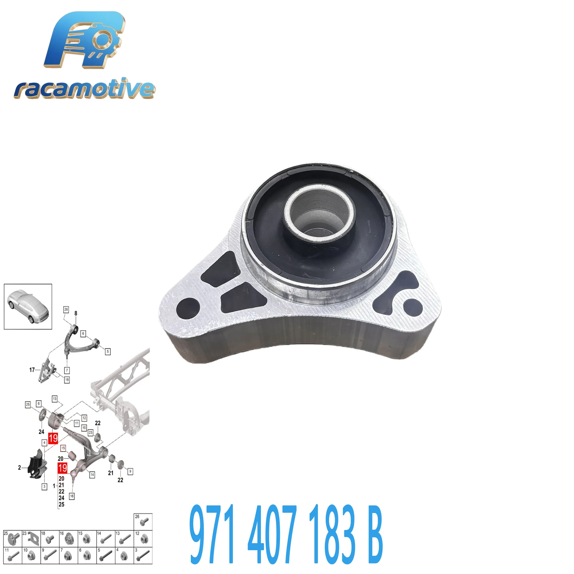971407182B 971407183B for Porsche Panamera 971 TAYCAN Audi F83 F8P front axle lower suspension control arm bushing left/right.