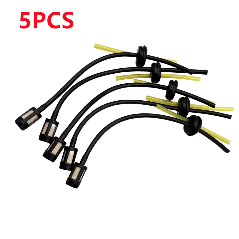 5PCS Replacement Strimmer Trimmer Fuel Hose with Fuel Petrol Tank Filter Oil Pipe For Chainsaw Parts Engine Garden Tools