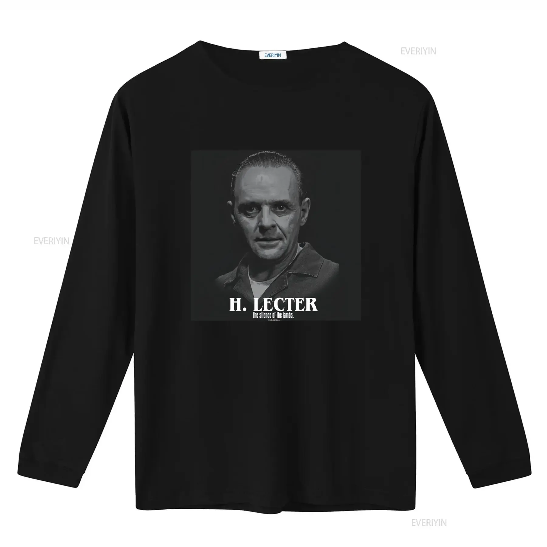 Men's Silence of the Lambs Hannibal Lecter Killer Profile T Shirt vintage Washed graphic Slightly homme Top For Everyday Wear