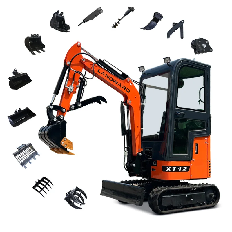 Manufacturer Small Trencher 1.2 Ton Micro Excavator CE EPA 1000KG Small Digger China Top Quality 1 Ton Mini Excavator Customized