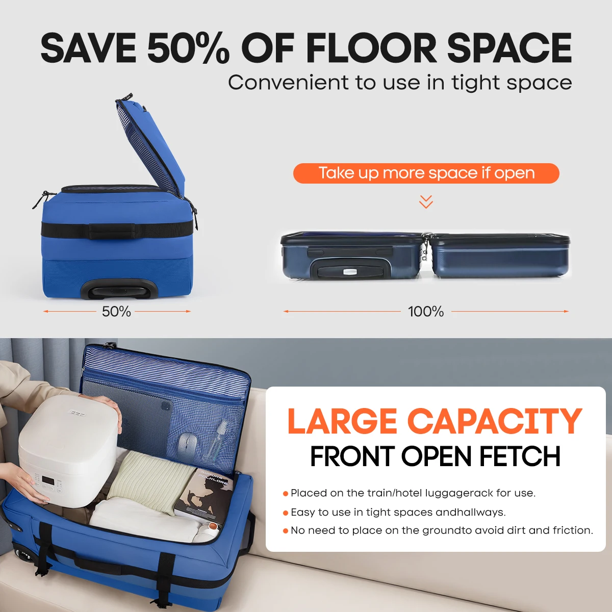 20''/26''/30'' Luggage Travel Suitcase Rolling Duffle Bag with Wheels Waterproof Travel Duffel Carry On Luggage Different Sizes