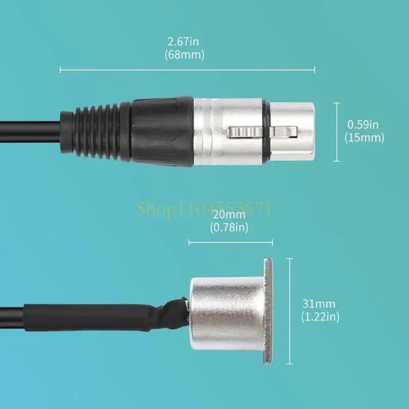 Best Seller 3Pin Chassis Panel Adapter Cable 3Pin Female to D Type Male 0.6M Wide Compatibility for Auditory Systems