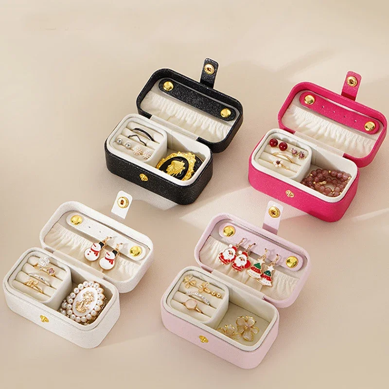 Mini Jewelry Box/Simple and Delicate Travel Portable Jewelry Earrings Earrings Chain Lipstick Ring Jewelry Storage Box