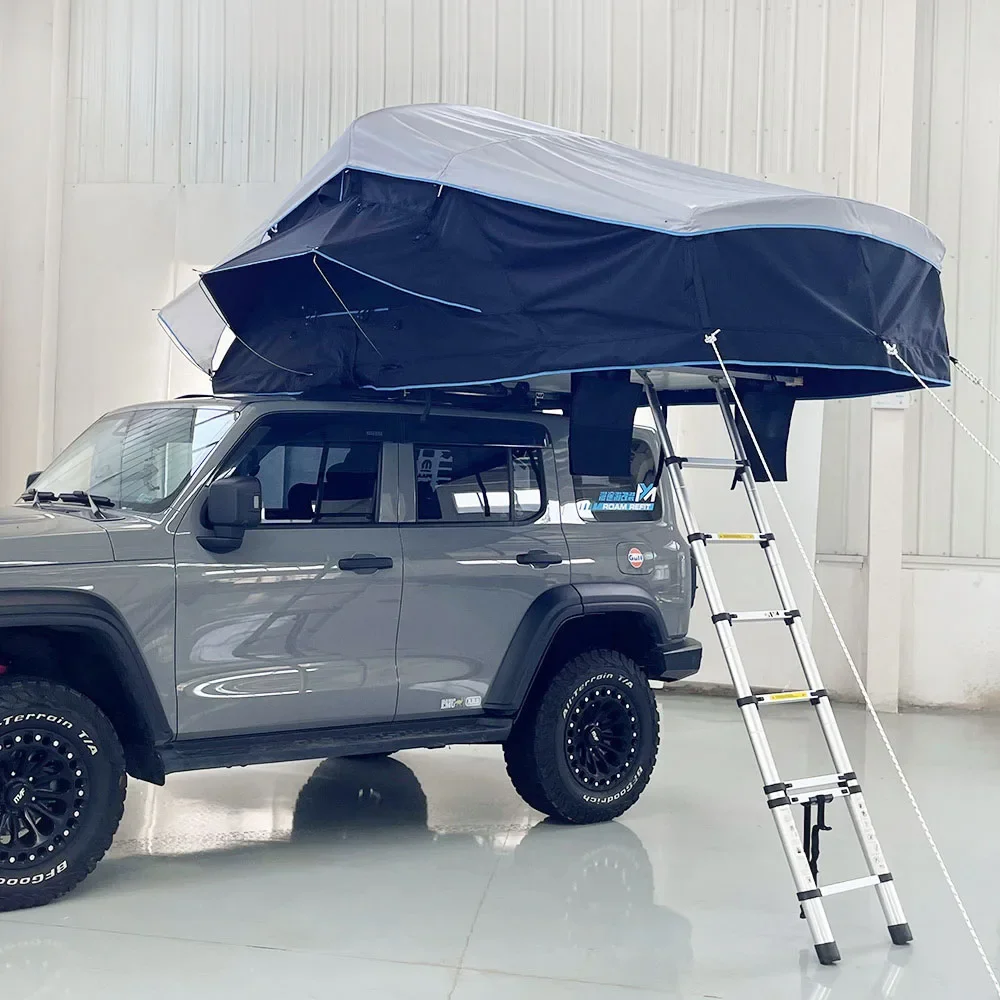 

Outdoor Camping Factory 4wd Four-Season 2-5 Person Self-driving Travel Foldable Pickup Car Soft Shell Roof Top Tent