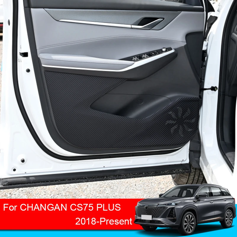 

Противоударная накладка на дверь автомобиля для CHANGAN CS75 PLUS 2018-2025 Защитная пленка для кожи Защитная Наклейка угольная отделка автомобильные аксессуары