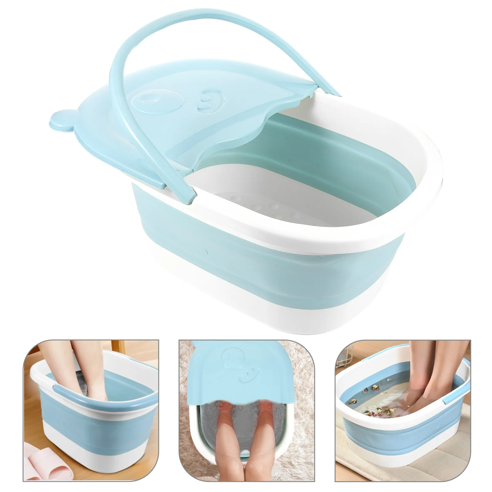 

1Pcs Multi-Use Foot Soaking Basin Folding Foot Spa Bucket for Household Outdoor Relaxation Blood Circulation Promotion