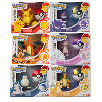 New Genuine Pokemon Toy Set Pokeball Pocket Monster Pikachu Eevee Gengar Charizard Gyarados  Figures Model Doll Kids Xmas Gift