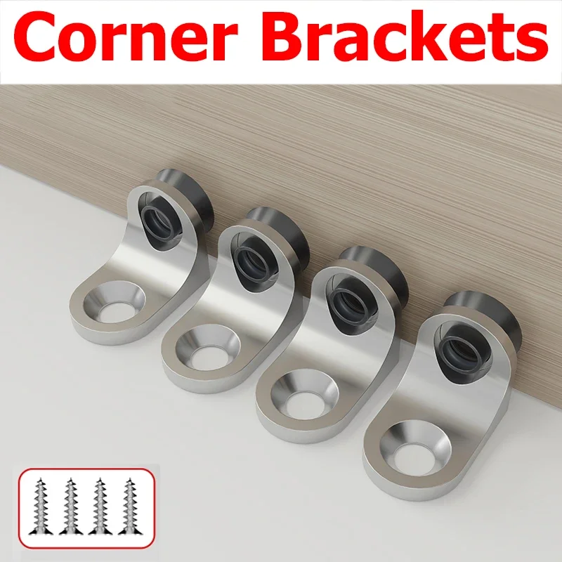 Zinc Alloy L Shaped Corner Brackets Glass Shelves Stand Bracket Suction Cup Bracket Fastener Connector Accessories