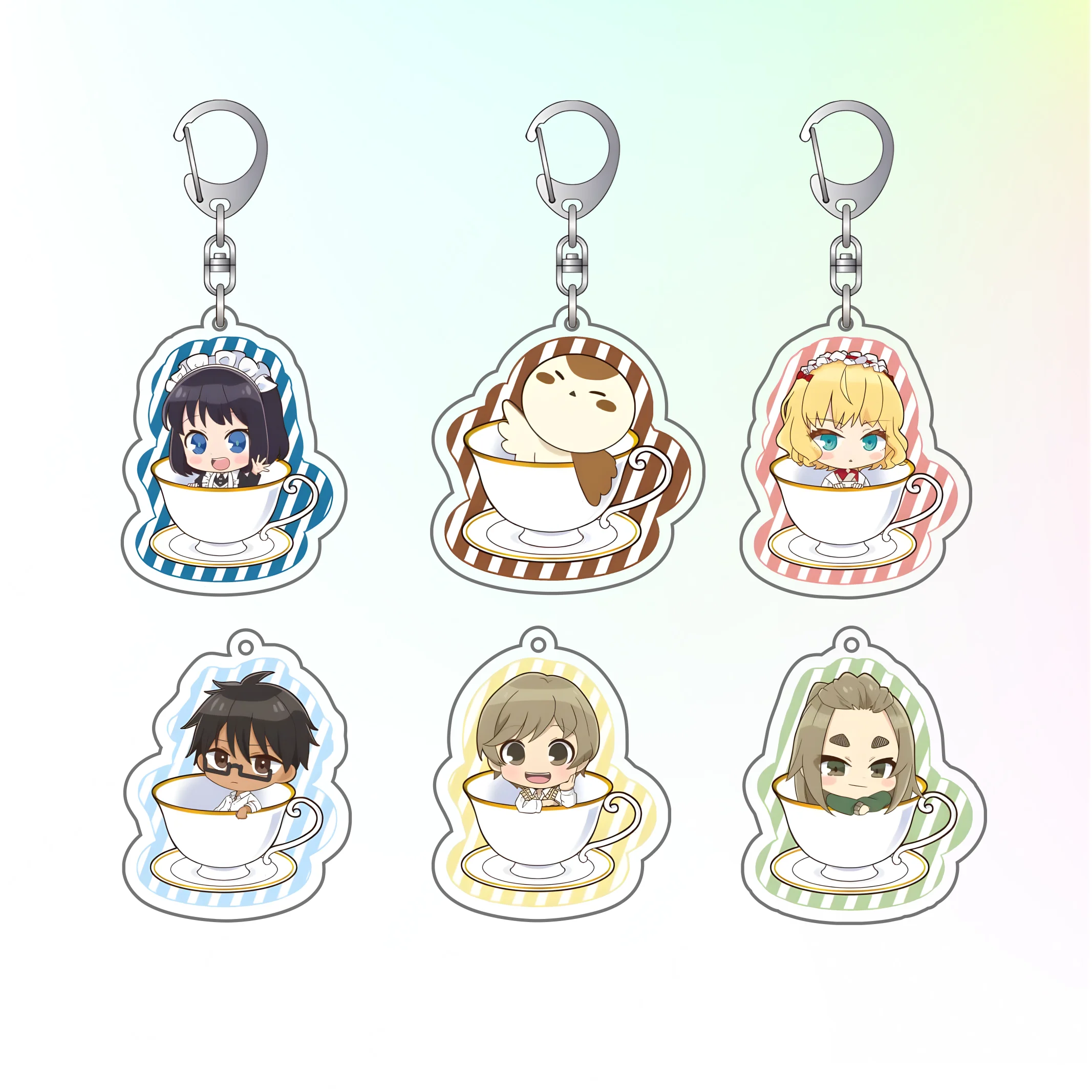 The Food Diary of Miss Maid！ Acrylic Figure Doll Game Keychain Model Plate Cosplay for Gift Keychain 6CM