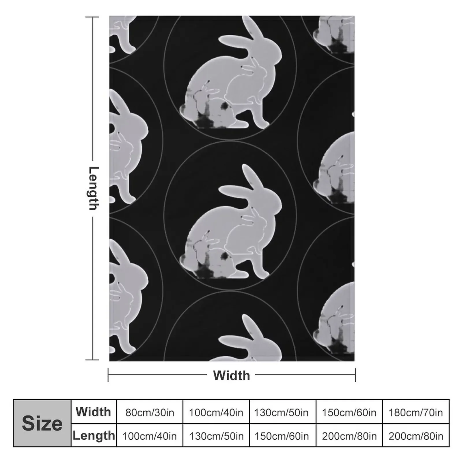 Grunge Rabbit Triads Throw Blanket warm for winter Plaid on the sofa For Sofa Thin Blankets For Baby Blankets