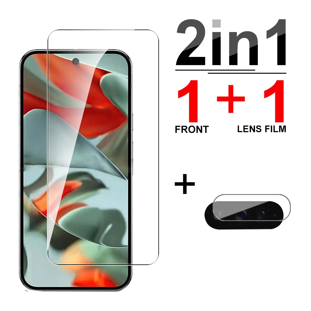 Protector de pantalla de lente de cámara HD 2to1 para Google Pixel 9 Pro XL 5G, vidrio templado para Google Pixel 9Pro XL Pixel9 Pro Pixel9ProXL