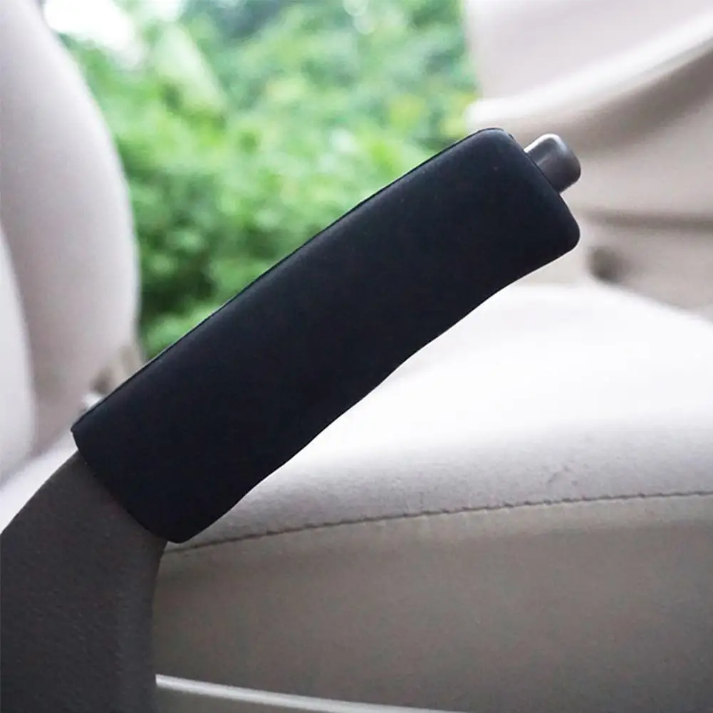 Car Handbrake Cover, Waved Shaped Parking Brake Lever Decorative Protector, Anti-Slip Silicone Auto Hand Brake Cover Universal