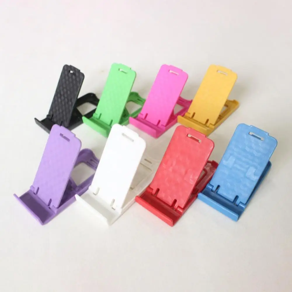 Cell Phone Desk Stand Portable Mini Foldable Plastic Universal Mobile Phone Holder Desktop Table Stand Bracket Phone Accessories