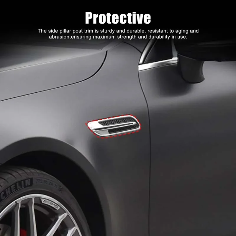 

2Pcs Real Carbon Fiber For Mercedes Benz AMG GT50 X290 GT50 GT 53 GT63 2019+ Car Side Outlet Fender Cover Sticker Accessories