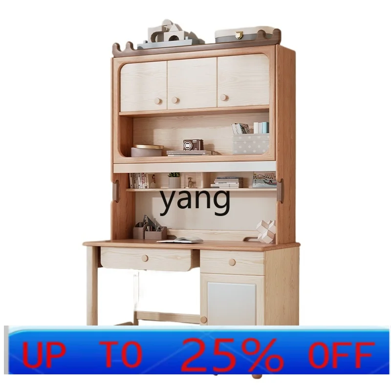 CX Solid Wood Children's Desk Bookcase Integrated Combination Learning Ash Children's Room Student Household Writing