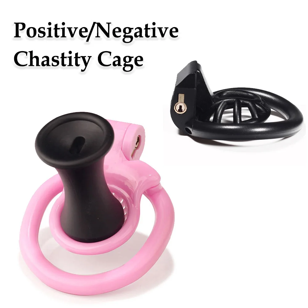 

Bdsm Positive/Negative Urethral Chastity Cage Penis Lock with 4 Size Ring Sissy Inverted Urethral Plug Cock Cage Sextoys for Man