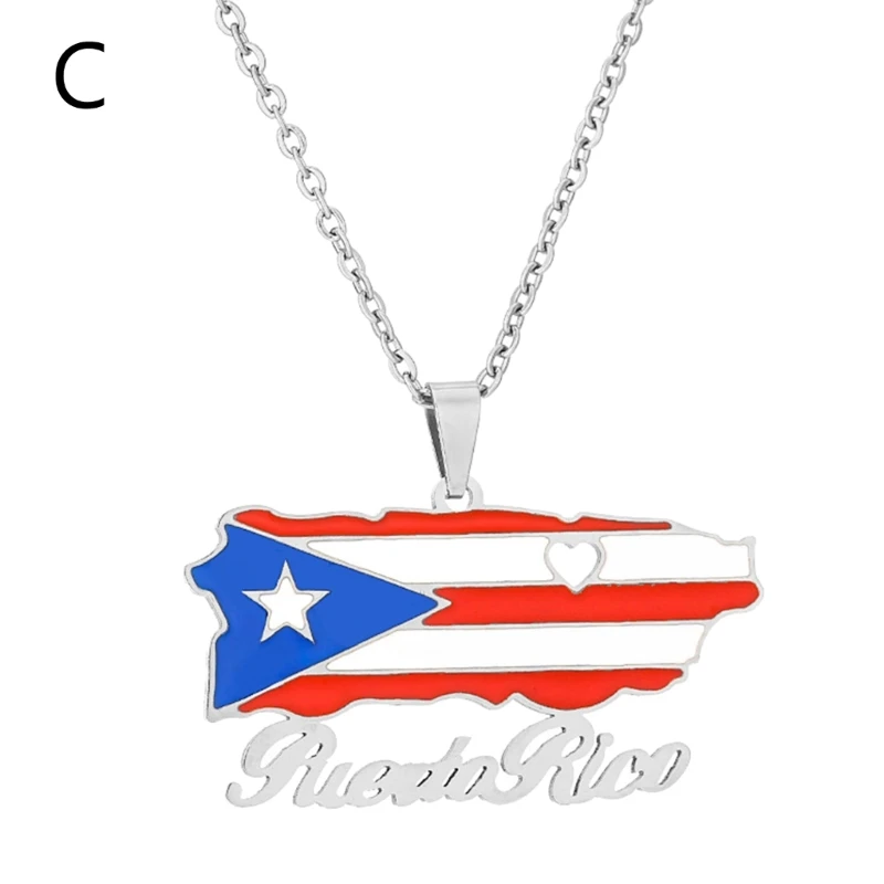 Versatile Puerto Rico Pendant Necklace Puerto Rico Culture Necklace Fashion Jewelry Suitable for Various Occasion