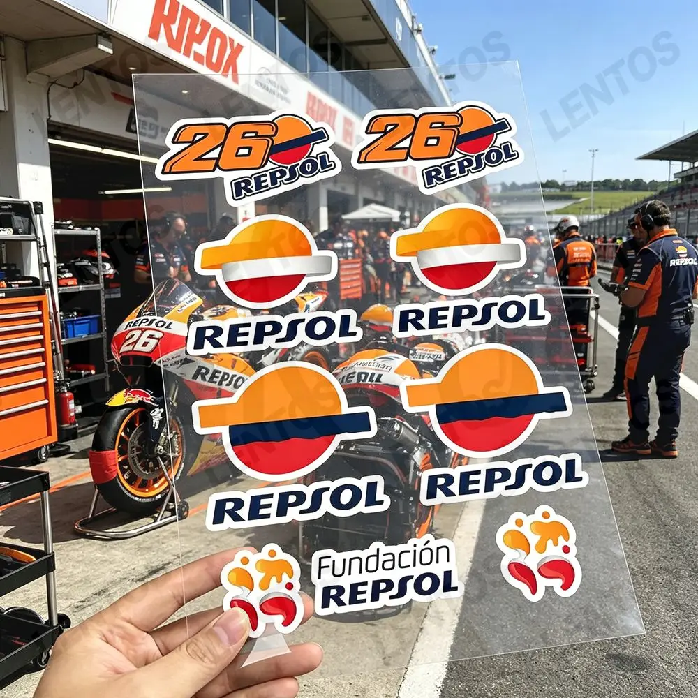 For repsol Reflective Motorcycle Stickers Waterproof Vinyl Decals for Motorbike Helmet Fuel Tank Bike