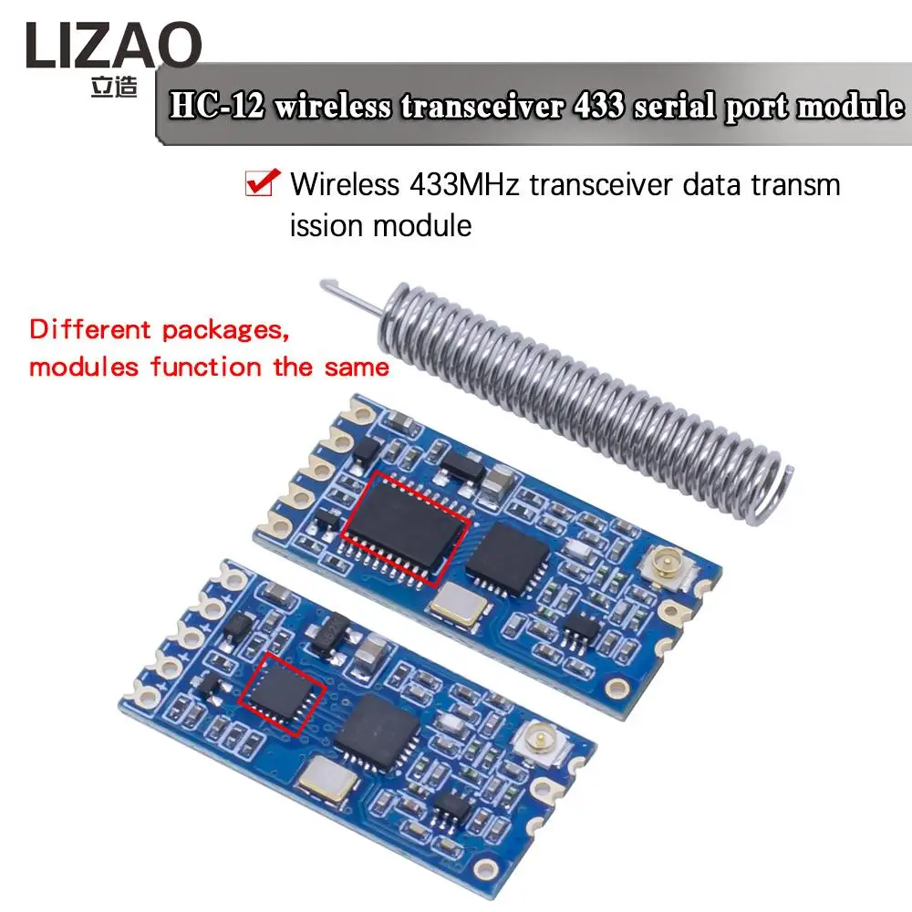 433Mhz SI4463 HC-12 Wireless Serial Port Module 1000M Replace Bluetooth Original