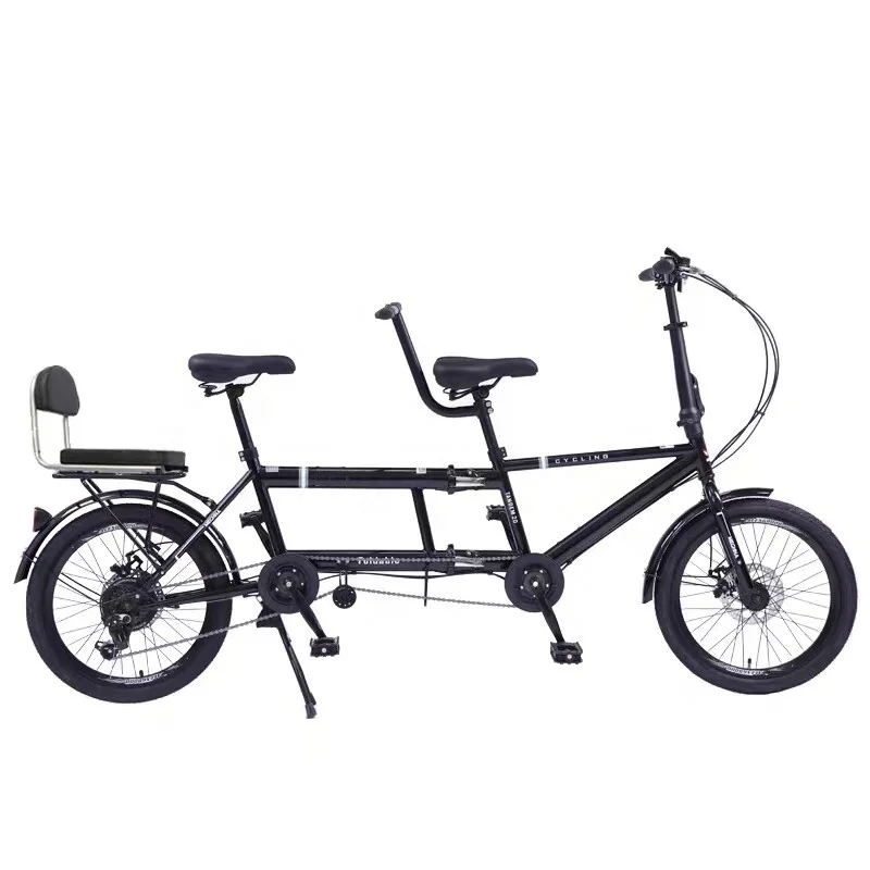 20 Inch 7 Speed Sightseeing Vehicle 3 Person Tandem Bike For Sale Family Bike Multi Person Family Cycling
