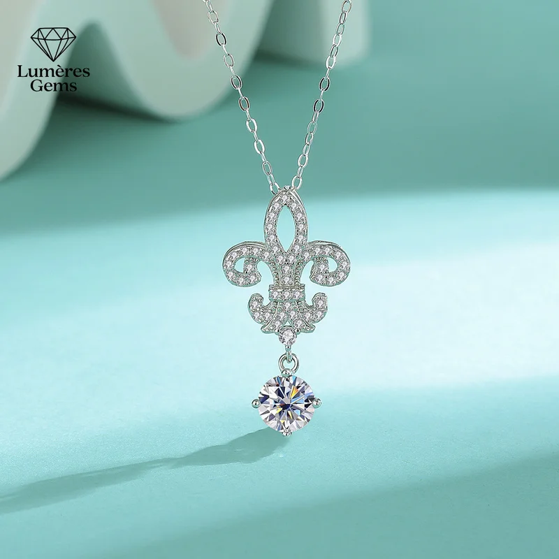 LumièRe Gems Platinum 950 Pure Platinum Women'S Necklace With Popular Morganite Pendant And Certificate Of Authenticity For Sale