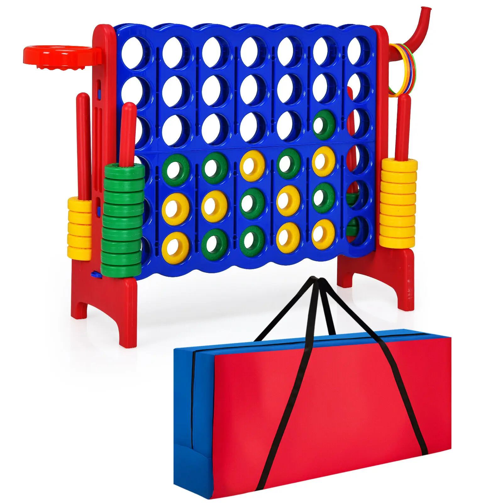 

Giant 4 in A Row Jumbo 4-to-Score Game Set W/Storage Carrying Bag for Kids Adult