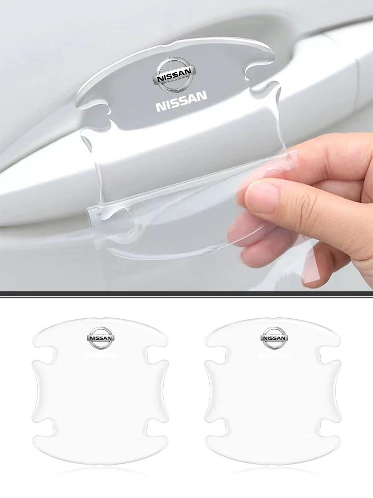 

4pcs Car door anti-collision strip door handle protection strip for Nismo Nissan Juke Tiida Teana GTR 350Z 370Z 240SX Fairlady