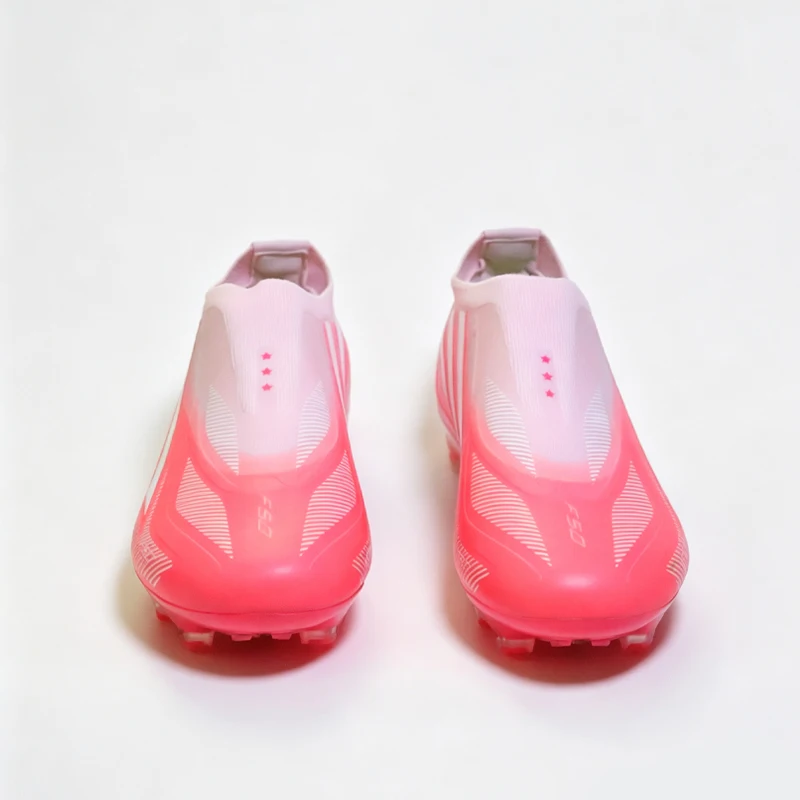 LACELESS High Quality Mens Football Boots NO-LACE F50 FG Boys Turf Training Soccer Cleats Non Slip Football Shoes 35-45